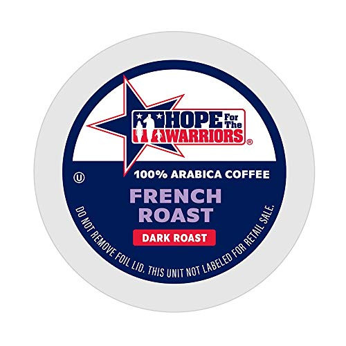 Hope For The Warriors Coffee- French Roast- Dark Roast- 80 Count Single Serve Coffee Pods for Keurig K-Cup Brewers -FG017426-
