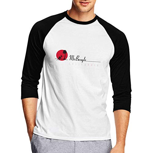 Mr Bungle California T Shirt Men's 3/4 Sleeve Baseball Shirt Round Neck Tops Black Mr Bungle California T Shirt Men's 3/4 Sleeve Baseball Shirt Round Neck Tops Black