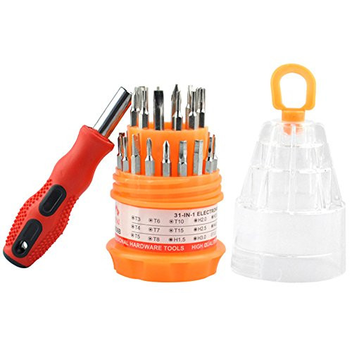 MOHALIKO Electronics Repair Tool Kit- Precision Screwdriver Set- Durable 31 in 1 Precision Set Handle Screwdriver Household Appliances Repair Kit for Repair Cell Phone- PC- Tablet- Laptop