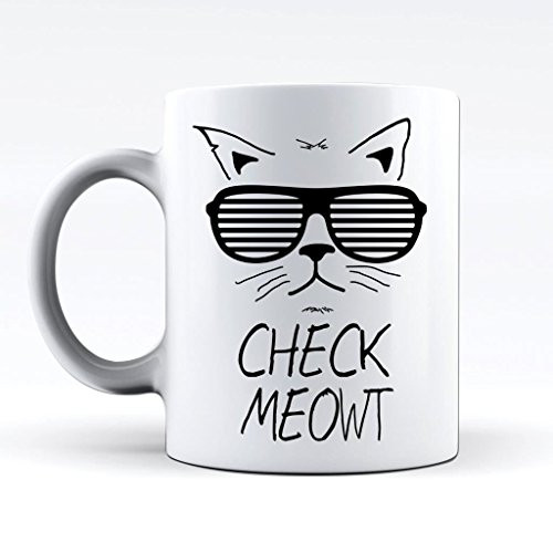 Printed Mug and Coffee Cups Check Meowt Cats Funny Mugs Novelty Gift Idea