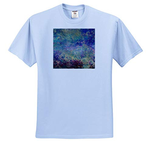 3dRose Anne Marie Baugh - Patterns - Modern Blue- Red- Yellow- and Purple Image of Paint Splatter Abstract - Youth Light-Blue-T-Shirt Small-6-8- -ts-341249-60-
