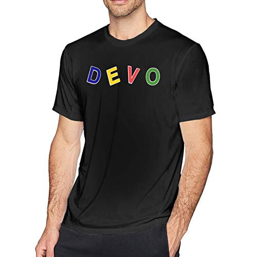 DaigMeng Devo Logo T Shirt Men Casual Round Neck Short Sleeve T Shirts Black DaigMeng Devo Logo T Shirt Men Casual Round Neck Short Sleeve T Shirts Black