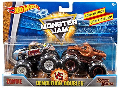 Hot Wheels Monster Jam Demolition Doubles Zombie VS Zombie Hunter
