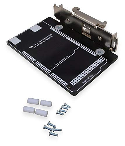 Winford Engineering DIN Rail Mounting Plate for Arduino- Right Angle L-Bracket Design- Black- RoHS Compliant
