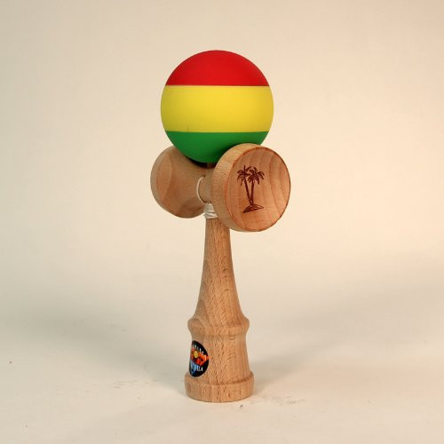Bahama Kendama Belted Kendama - Rubberized Paint - Rasta