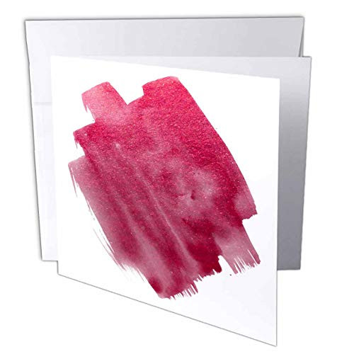3dRose Anne Marie Baugh - Abstract - Modern Pink Image of Paint Brush Strokes Design - 12 Greeting Cards with envelopes -gc-308757-2-
