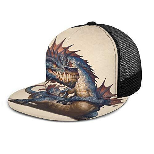 Unisex Baseball Cap Vintage Cool Dragon Art Paint Mesh Trucker Hat Caps for Men Women Adjustable Strapback