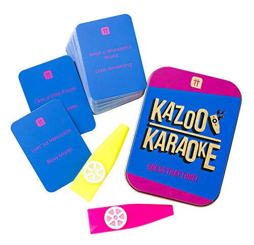 Talking Tables Kazoo Karaoke Party Game Music Trivia Cards Family Fun - 2 Plus  Players