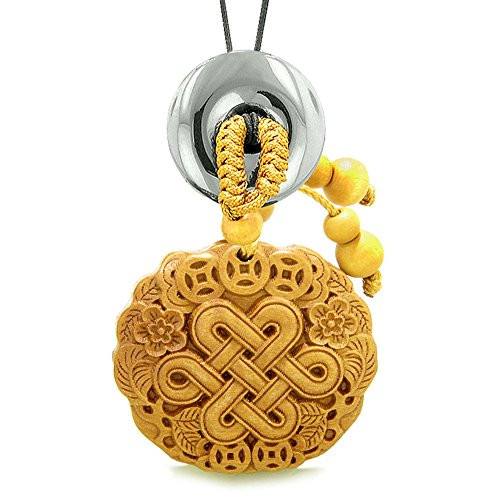 Celtic Shield Knot Lucky Coins Car Charm or Home Decor Hematite Donut Protection Powers Magic Amulet