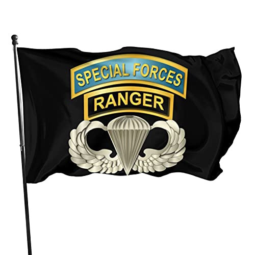 HUIHUANGm Special Forces Airborne Badge Ranger Tabs Flag 3x5 Ft Outdoor Flags House Flag Garden Flag Yard Flag for Decorations Party Parade