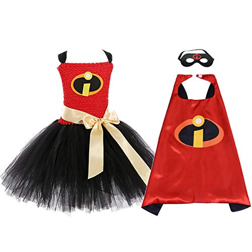 AQTOPS Incredibles Costumes for Girls Halloween Super Hero Dress Sets