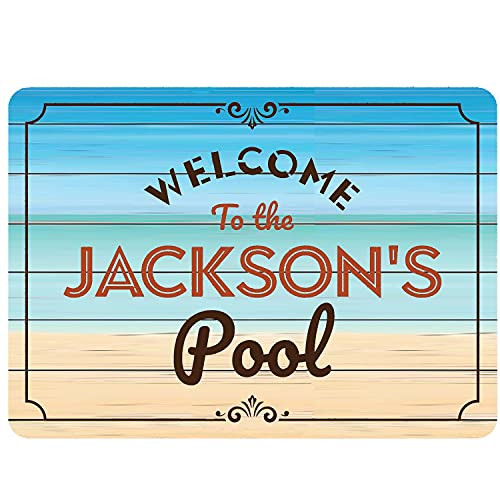 Personalized Pool Metal Sign-Family Pool Sign- Outdoor Pool Decor Metal Sign