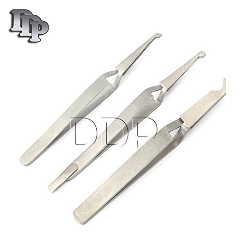 DDP Set of Bracket Removing/Placing Tweezers Pliers Orthodontic Dental Instruments