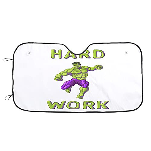 Hulk Car Windshield Sun Shade Auto Front Window Sunshade Blocks UV Rays Sun Visor Protector Funny Car Shield Shade 51x27.5 Inches