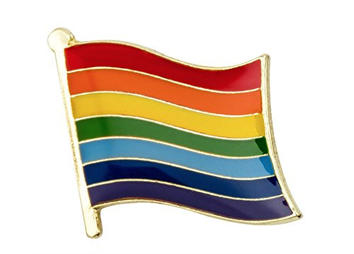 Gay  and  Lesbian Pride Rainbow LGBT LGBTQ Flag Lapel Pin -Rainbow Flag- 16mm x 9.5mm