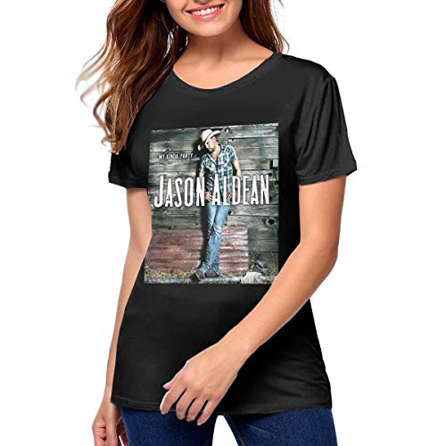 SamanthaRPeters Jason Aldean - My Kinda Party Women's Round Neck Short Sleeves T-Shirt XXL Black