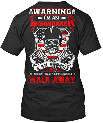 Ironworker Tshirt Warning I Am an Ironworker Ironworker Tshirt for Men Black