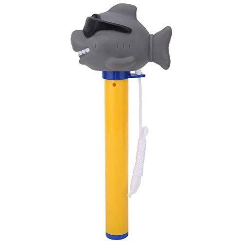 Floating Pool Thermometer-Swimming Pool Thermometer- Pool Thermometer Temperature Gauge Cartoon Shark Shape with String for Swimming Pool Spa Hot Tub Pond