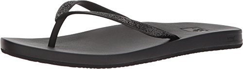 Reef Women's Cushion Stargazer Sandals- Black- 9