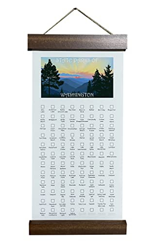 Washington State Park Checklist - Multiple Designs - Bucket List - Explore WA - Hiker Gift - Explore Check List -DESIGN HILLS-