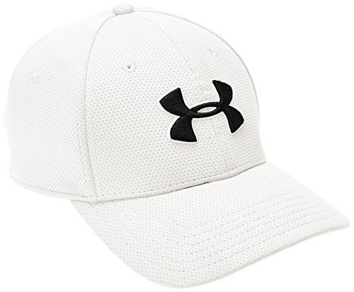 Under Armour Men's Blitzing II Stretch Fit Hat - White -100-/Black - Medium/Large