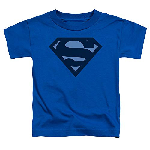 Superman Blue Shield Unisex Toddler T Shirt for Boys and Girls- Large -4T-