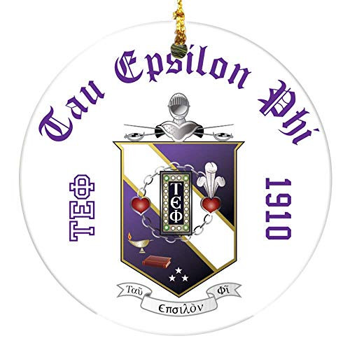 Tau Epsilon Phi Round Christmas Shield Ornament Tau Epsilon Phi Round Christmas Shield Ornament