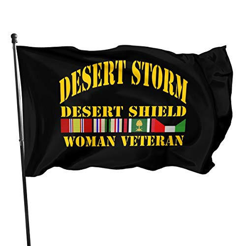 OVX Desert Shield Desert Storm Veteran 3x5 Foot Flag Outdoor Flags 100 percent Single-Layer Translucent Polyester 3x5 Ft