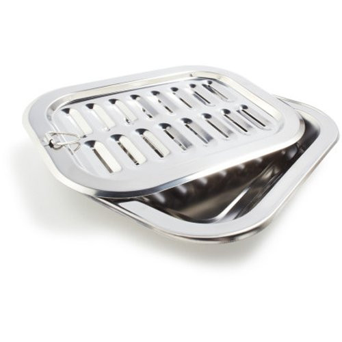 Sur La Table Stainless Steel Broiler Pan 246597-1- 12" x 9"