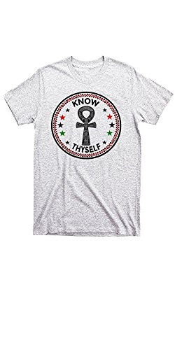 Warface Apparel African Ankh T -Shirt Jah Rastafari Haile Selassie Marcus Garvey Melanin -Medium- Grey