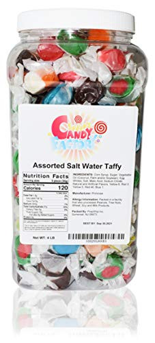 Sarah's Candy Factory Assorted Taffy in Jar- 4 Lbs