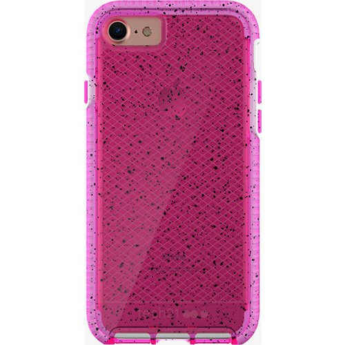 Tech21 Evo Check Active Edition Protection Case for iPhone 7- iPhone 6- iPhone 6S - Pink/White with Black Spots