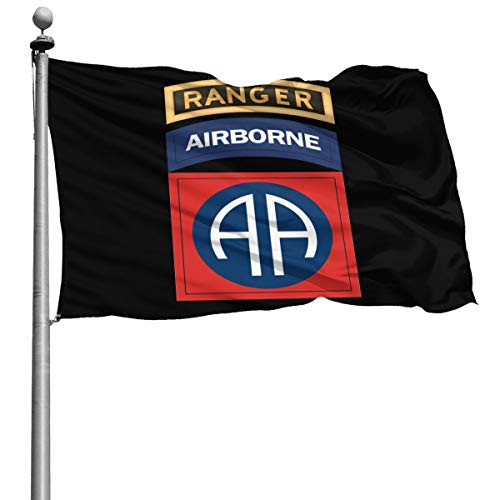 CHUANtaotou 82nd Airborne with Ranger Tab Banner Flags Garden Flag Home House Flags Outdoor Flag USA Flag 4x6 Ft