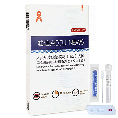 HGFDSA HIV Self Test - Quick Check in Home Test of Saliva  Plus  Blood Home Test Combination Test Strip Kit- Accurate/Simple Test Paper-Saliva