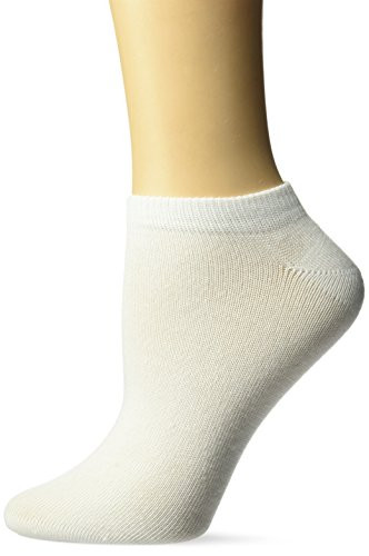 Fruit of the Loom Women's Pack Flat Knit No Show Sock- White- Shoe Size: 4-10