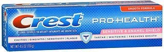 Crest Pro-Health Fluoride Sensitive  Plus  Enamel Shield Toothpaste Smooth Mint - 4.6 oz- Pack of 6
