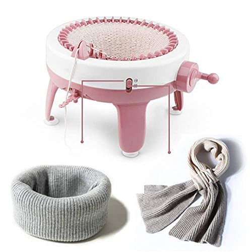 Knitting Machine 40 Needles- Kacsoo King Size Smart Weaving Loom DIY for Adults and Kids- Knitting Board Rotating Double Knit Loom Machine- Weaving Loom Kit for for Sock  and  Hat  and  Scarf