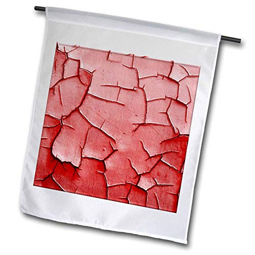 3dRose Anne Marie Baugh - Texture - Red Image of Crackle Paint Texture - 18 x 27 inch Garden Flag -fl-323083-2-