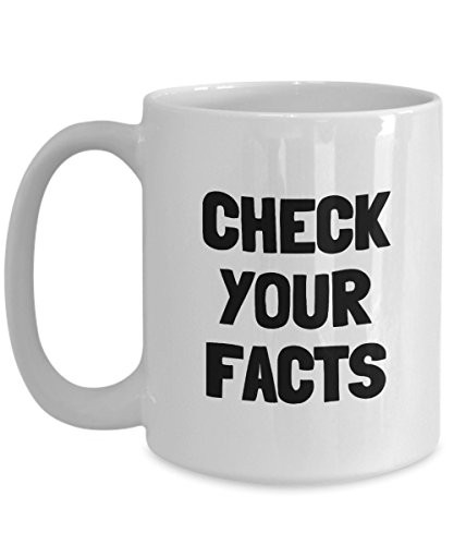 Debater Coffee Mug - Debate Teacher or Coach Gift - Speech and Debate Club Mug - Check Your Facts