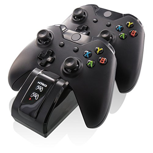 Nyko Dual Charge Base High Speed Docking/Charging Station for Xbox One/Xbox One S Controllers with Two Super Fast Rechargeable Battery Packs