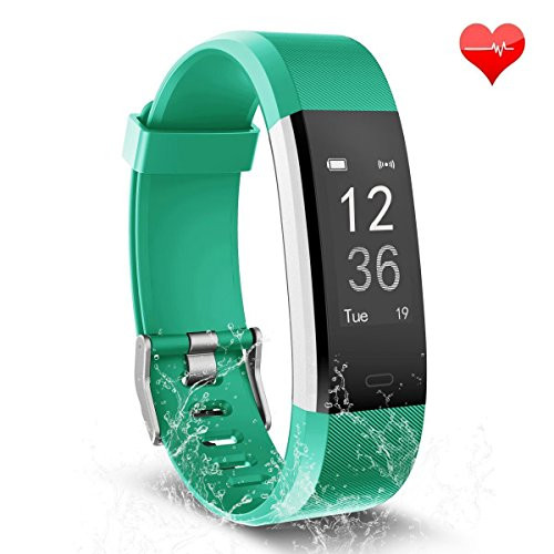 TwobeFit Fitness Tracker, Waterproof Activity Tracker Heart Rate Monitor Bluetooth Smart Watch Bracelet Wristband Sleep Monitor Pedometer for Android and iOS Smartphone (Green)
