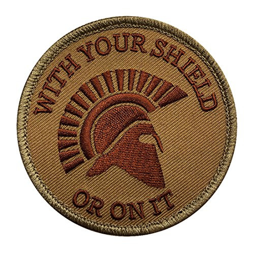 Spartan With Your Shield OR ON IT Hook Patch -3.0 X 3.0 - WYS2-