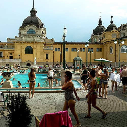 Budapest Photography- Hungary Photography- Budapest Print- Hungary Print- Szechenyi Thermal Bath- Swimming Pool Print- Budapest Wall Art