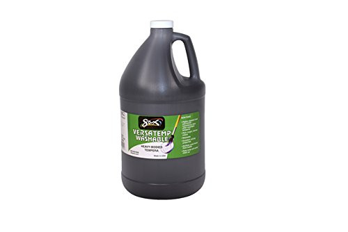 Sax Washable Versatemp Heavy Bodied Tempera Paint- Black- 1 Gallon