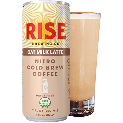 RISE Brewing Co. | Oat Milk Nitro Cold Brew Latte (12 7 fl. oz. Cans) - USDA Organic, Non-GMO | Vegan & Dairy Free | Clean Energy, Low Acidity, Slightly Sweet & Refreshingly Smooth | 130 Calories RISE Brewing Co. | Oat Milk Nitro Cold Brew Latte (12 7 fl. oz. Cans) - USDA Organic, Non-GMO | Vegan & Dairy Free | Clean Energy, Low Acidity, Slightly Sweet & Refreshingly Smooth | 130 Calories