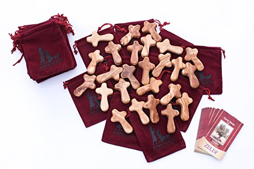 Zuluf 25 Bethlehem Olive Wood Crosses Gift Package 6cm - CRS121