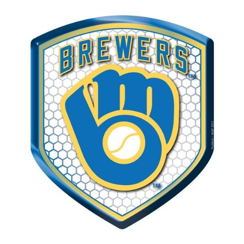 MLB Milwaukee Brewers Team Shield Automobile Reflector MLB Milwaukee Brewers Team Shield Automobile Reflector