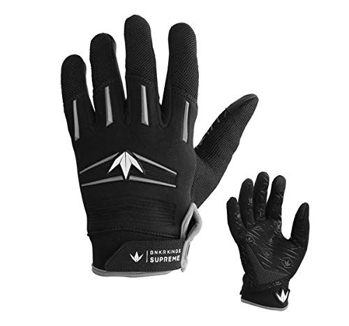 Bunker Kings Supreme Full Finger Paintball Gloves - Black - Small/Medium