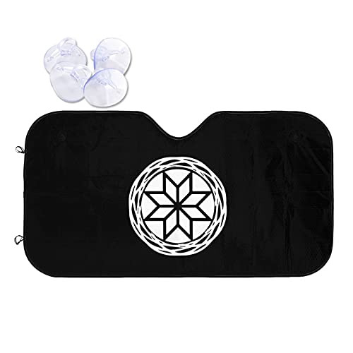 RVSAPK Alatyr Slavic Symbol of Unity Car Windshield Sunshade Keeps Out Uv Rays Heat Shield Reflector Cover
