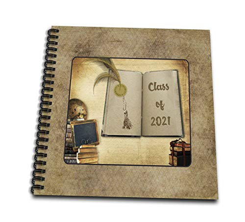 3dRose Image of Vintage Globe- Blackboard- Pen- Tassel on Open Book. - Drawing Books -db-346194-1- 3dRose Image of Vintage Globe- Blackboard- Pen- Tassel on Open Book. - Drawing Books -db-346194-1-